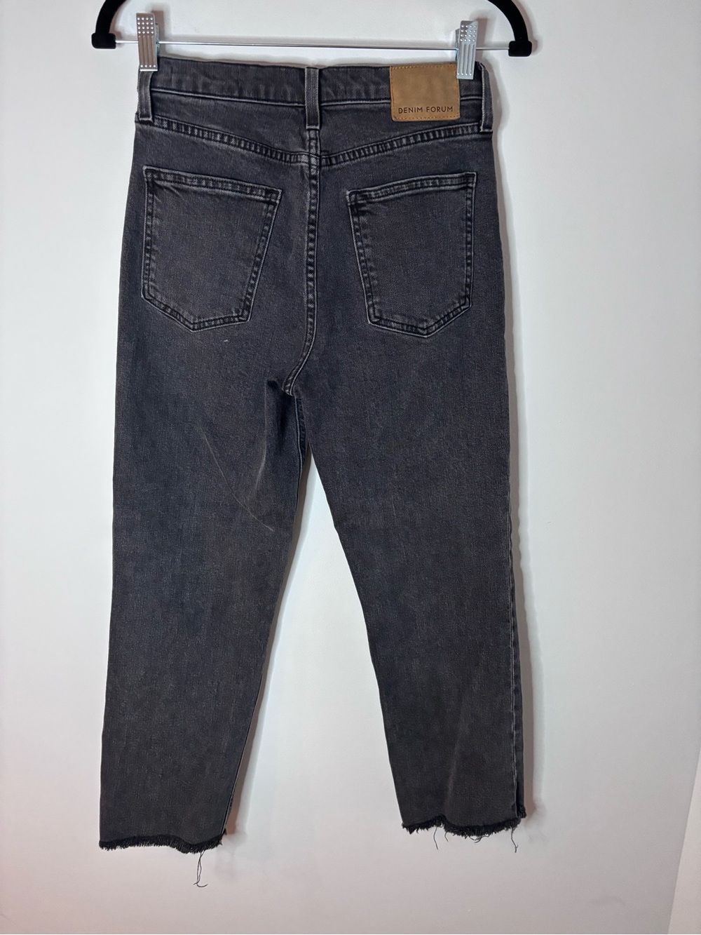 Denim Forum The Arlo High-Rise Straight Jeans in Charcoal Gray - Picture 5 of 5